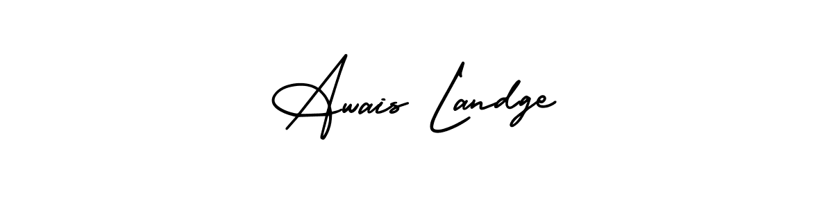 Similarly AmerikaSignatureDemo-Regular is the best handwritten signature design. Signature creator online .You can use it as an online autograph creator for name Awais Landge. Awais Landge signature style 3 images and pictures png