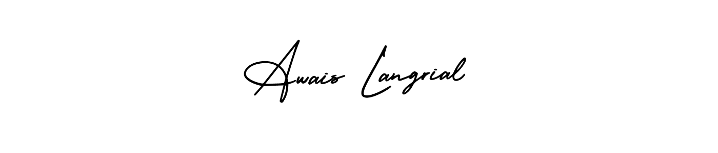 Also You can easily find your signature by using the search form. We will create Awais Langrial name handwritten signature images for you free of cost using AmerikaSignatureDemo-Regular sign style. Awais Langrial signature style 3 images and pictures png