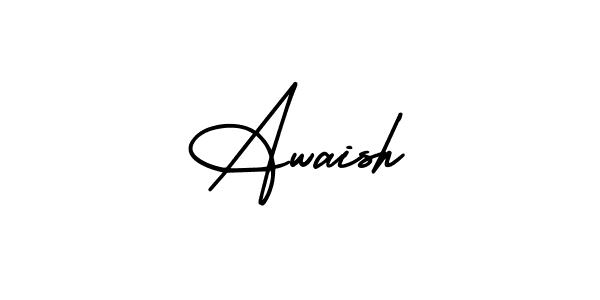 Make a beautiful signature design for name Awaish. Use this online signature maker to create a handwritten signature for free. Awaish signature style 3 images and pictures png