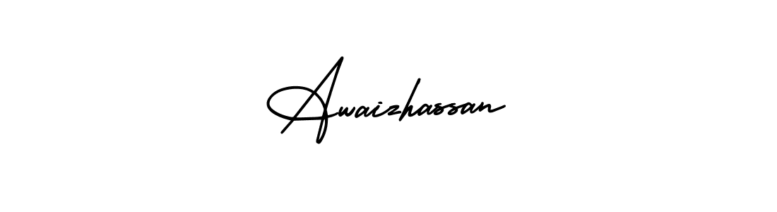 Make a beautiful signature design for name Awaizhassan. With this signature (AmerikaSignatureDemo-Regular) style, you can create a handwritten signature for free. Awaizhassan signature style 3 images and pictures png