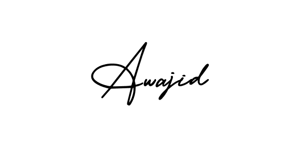 Awajid stylish signature style. Best Handwritten Sign (AmerikaSignatureDemo-Regular) for my name. Handwritten Signature Collection Ideas for my name Awajid. Awajid signature style 3 images and pictures png