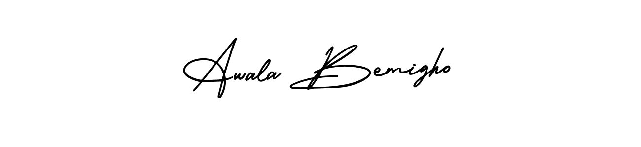 Create a beautiful signature design for name Awala Bemigho. With this signature (AmerikaSignatureDemo-Regular) fonts, you can make a handwritten signature for free. Awala Bemigho signature style 3 images and pictures png