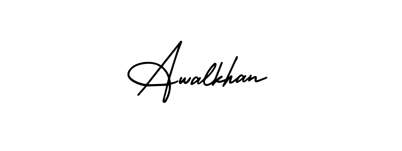 Awalkhan stylish signature style. Best Handwritten Sign (AmerikaSignatureDemo-Regular) for my name. Handwritten Signature Collection Ideas for my name Awalkhan. Awalkhan signature style 3 images and pictures png