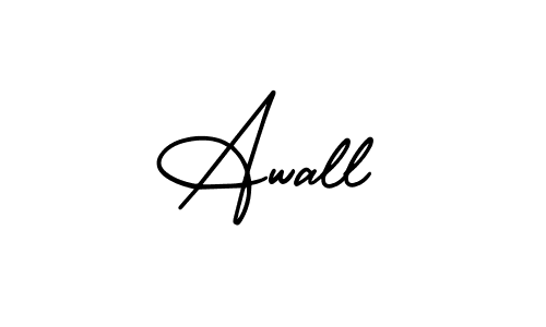 How to Draw Awall signature style? AmerikaSignatureDemo-Regular is a latest design signature styles for name Awall. Awall signature style 3 images and pictures png