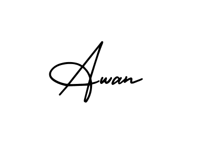 Create a beautiful signature design for name Awan. With this signature (AmerikaSignatureDemo-Regular) fonts, you can make a handwritten signature for free. Awan signature style 3 images and pictures png