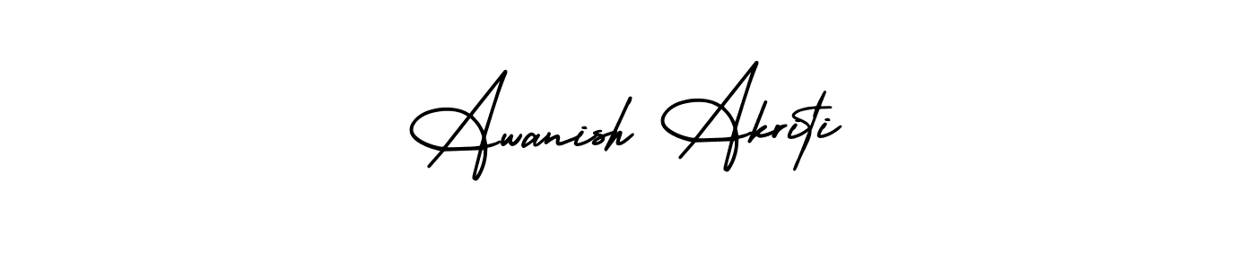 Also You can easily find your signature by using the search form. We will create Awanish Akriti name handwritten signature images for you free of cost using AmerikaSignatureDemo-Regular sign style. Awanish Akriti signature style 3 images and pictures png