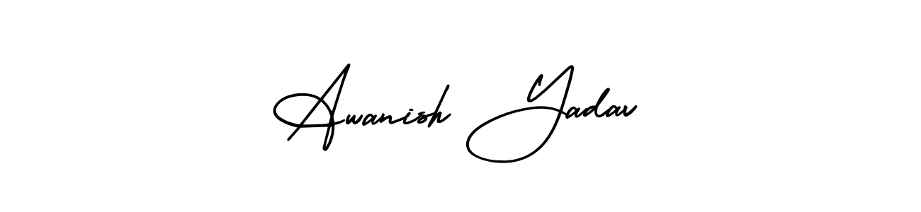 AmerikaSignatureDemo-Regular is a professional signature style that is perfect for those who want to add a touch of class to their signature. It is also a great choice for those who want to make their signature more unique. Get Awanish Yadav name to fancy signature for free. Awanish Yadav signature style 3 images and pictures png