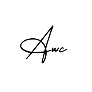 The best way (AmerikaSignatureDemo-Regular) to make a short signature is to pick only two or three words in your name. The name Awc include a total of six letters. For converting this name. Awc signature style 3 images and pictures png