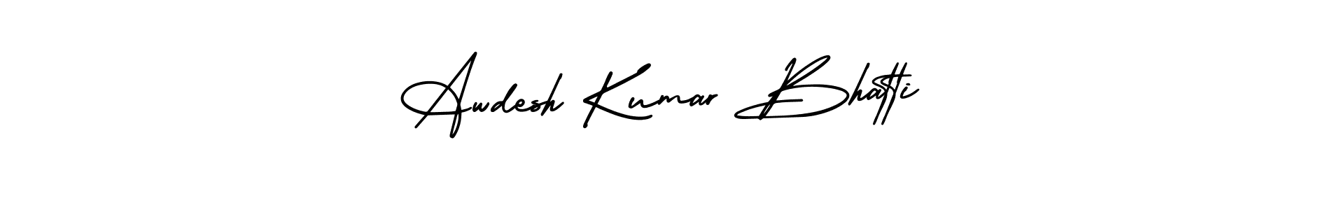 How to make Awdesh Kumar Bhatti name signature. Use AmerikaSignatureDemo-Regular style for creating short signs online. This is the latest handwritten sign. Awdesh Kumar Bhatti signature style 3 images and pictures png