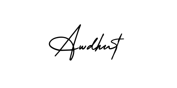 Design your own signature with our free online signature maker. With this signature software, you can create a handwritten (AmerikaSignatureDemo-Regular) signature for name Awdhut. Awdhut signature style 3 images and pictures png