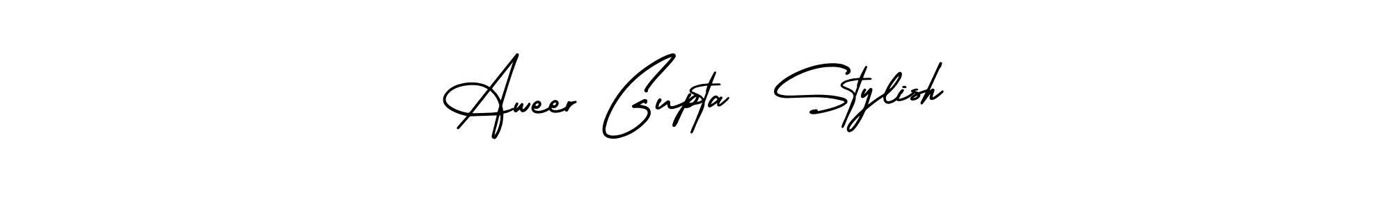 Use a signature maker to create a handwritten signature online. With this signature software, you can design (AmerikaSignatureDemo-Regular) your own signature for name Aweer Gupta  Stylish. Aweer Gupta  Stylish signature style 3 images and pictures png
