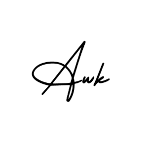 Make a beautiful signature design for name Awk. With this signature (AmerikaSignatureDemo-Regular) style, you can create a handwritten signature for free. Awk signature style 3 images and pictures png