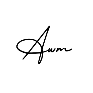 Also we have Awm name is the best signature style. Create professional handwritten signature collection using AmerikaSignatureDemo-Regular autograph style. Awm signature style 3 images and pictures png