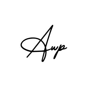 if you are searching for the best signature style for your name Awp. so please give up your signature search. here we have designed multiple signature styles  using AmerikaSignatureDemo-Regular. Awp signature style 3 images and pictures png