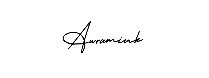 Also You can easily find your signature by using the search form. We will create Awramiuk name handwritten signature images for you free of cost using AmerikaSignatureDemo-Regular sign style. Awramiuk signature style 3 images and pictures png