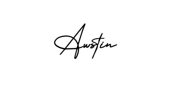 Use a signature maker to create a handwritten signature online. With this signature software, you can design (AmerikaSignatureDemo-Regular) your own signature for name Awstin. Awstin signature style 3 images and pictures png