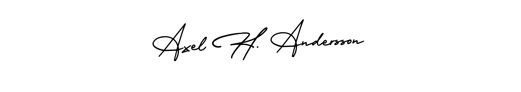 How to make Axel H. Andersson name signature. Use AmerikaSignatureDemo-Regular style for creating short signs online. This is the latest handwritten sign. Axel H. Andersson signature style 3 images and pictures png