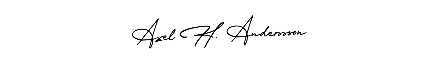 Use a signature maker to create a handwritten signature online. With this signature software, you can design (AmerikaSignatureDemo-Regular) your own signature for name Axel H. Anderssson. Axel H. Anderssson signature style 3 images and pictures png