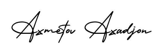 Make a beautiful signature design for name Axmetov Axadjon. Use this online signature maker to create a handwritten signature for free. Axmetov Axadjon signature style 3 images and pictures png