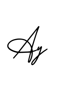 Use a signature maker to create a handwritten signature online. With this signature software, you can design (AmerikaSignatureDemo-Regular) your own signature for name Ay. Ay signature style 3 images and pictures png
