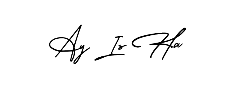 Make a beautiful signature design for name Ay Is Ha. With this signature (AmerikaSignatureDemo-Regular) style, you can create a handwritten signature for free. Ay Is Ha signature style 3 images and pictures png