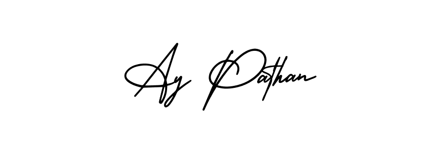 Create a beautiful signature design for name Ay Pathan. With this signature (AmerikaSignatureDemo-Regular) fonts, you can make a handwritten signature for free. Ay Pathan signature style 3 images and pictures png