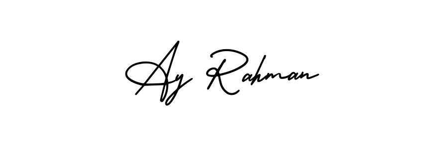 Use a signature maker to create a handwritten signature online. With this signature software, you can design (AmerikaSignatureDemo-Regular) your own signature for name Ay Rahman. Ay Rahman signature style 3 images and pictures png