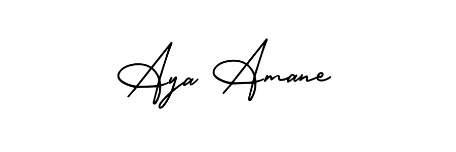 The best way (AmerikaSignatureDemo-Regular) to make a short signature is to pick only two or three words in your name. The name Aya Amane include a total of six letters. For converting this name. Aya Amane signature style 3 images and pictures png