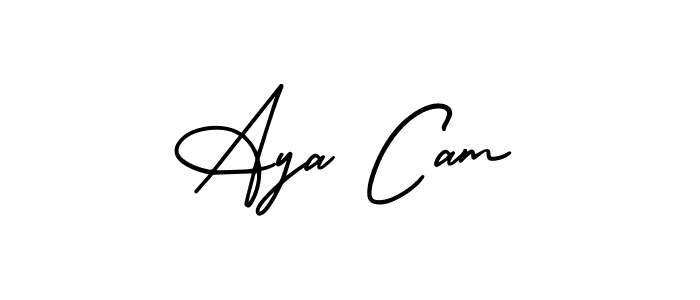 AmerikaSignatureDemo-Regular is a professional signature style that is perfect for those who want to add a touch of class to their signature. It is also a great choice for those who want to make their signature more unique. Get Aya Cam name to fancy signature for free. Aya Cam signature style 3 images and pictures png