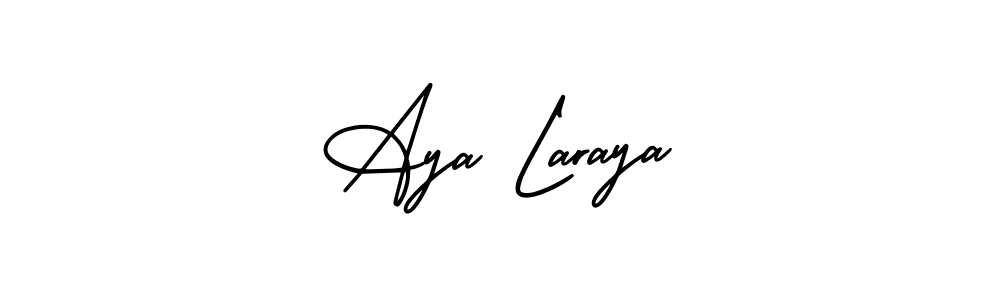 It looks lik you need a new signature style for name Aya Laraya. Design unique handwritten (AmerikaSignatureDemo-Regular) signature with our free signature maker in just a few clicks. Aya Laraya signature style 3 images and pictures png