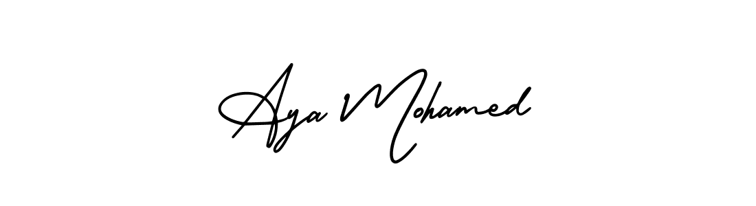 Create a beautiful signature design for name Aya Mohamed. With this signature (AmerikaSignatureDemo-Regular) fonts, you can make a handwritten signature for free. Aya Mohamed signature style 3 images and pictures png