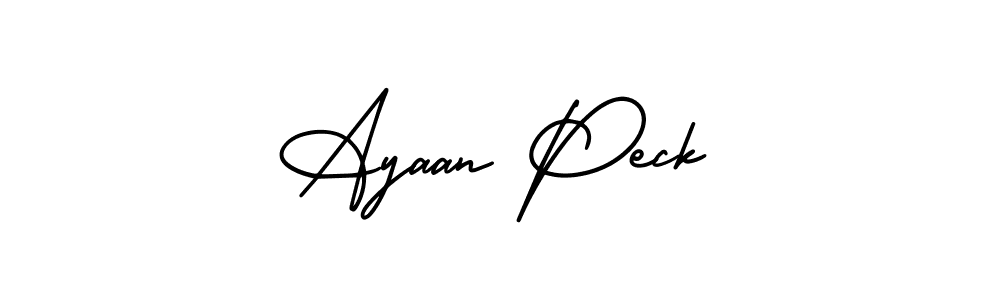 Make a beautiful signature design for name Ayaan Peck. With this signature (AmerikaSignatureDemo-Regular) style, you can create a handwritten signature for free. Ayaan Peck signature style 3 images and pictures png