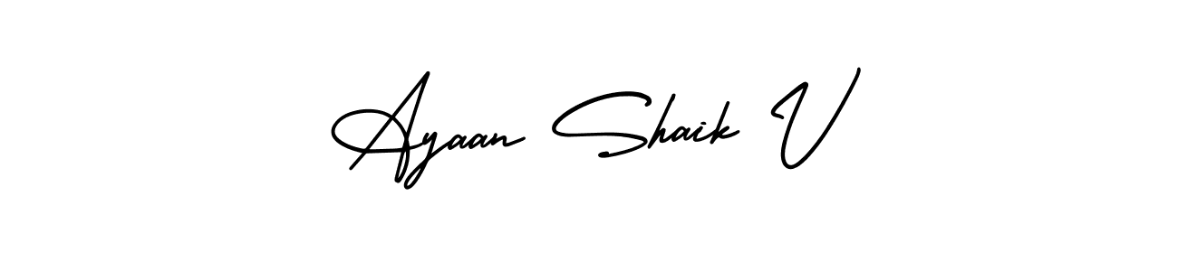 It looks lik you need a new signature style for name Ayaan Shaik V. Design unique handwritten (AmerikaSignatureDemo-Regular) signature with our free signature maker in just a few clicks. Ayaan Shaik V signature style 3 images and pictures png