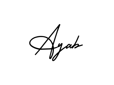Also we have Ayab name is the best signature style. Create professional handwritten signature collection using AmerikaSignatureDemo-Regular autograph style. Ayab signature style 3 images and pictures png