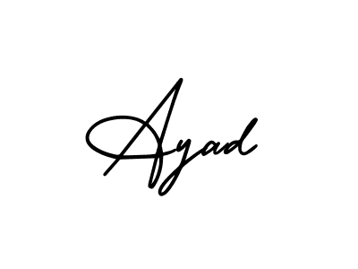 if you are searching for the best signature style for your name Ayad. so please give up your signature search. here we have designed multiple signature styles  using AmerikaSignatureDemo-Regular. Ayad signature style 3 images and pictures png