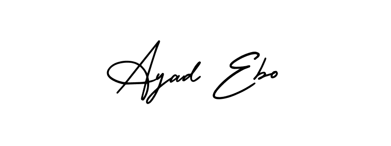 Make a beautiful signature design for name Ayad Ebo. With this signature (AmerikaSignatureDemo-Regular) style, you can create a handwritten signature for free. Ayad Ebo signature style 3 images and pictures png
