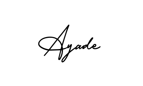 Use a signature maker to create a handwritten signature online. With this signature software, you can design (AmerikaSignatureDemo-Regular) your own signature for name Ayade. Ayade signature style 3 images and pictures png