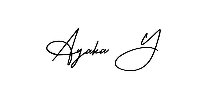 Design your own signature with our free online signature maker. With this signature software, you can create a handwritten (AmerikaSignatureDemo-Regular) signature for name Ayaka Y. Ayaka Y signature style 3 images and pictures png