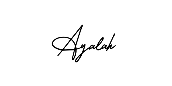 How to make Ayalah name signature. Use AmerikaSignatureDemo-Regular style for creating short signs online. This is the latest handwritten sign. Ayalah signature style 3 images and pictures png