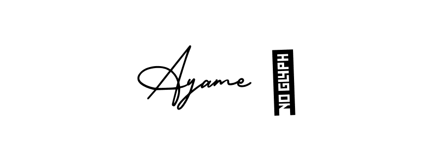 Use a signature maker to create a handwritten signature online. With this signature software, you can design (AmerikaSignatureDemo-Regular) your own signature for name Ayame ♡. Ayame ♡ signature style 3 images and pictures png