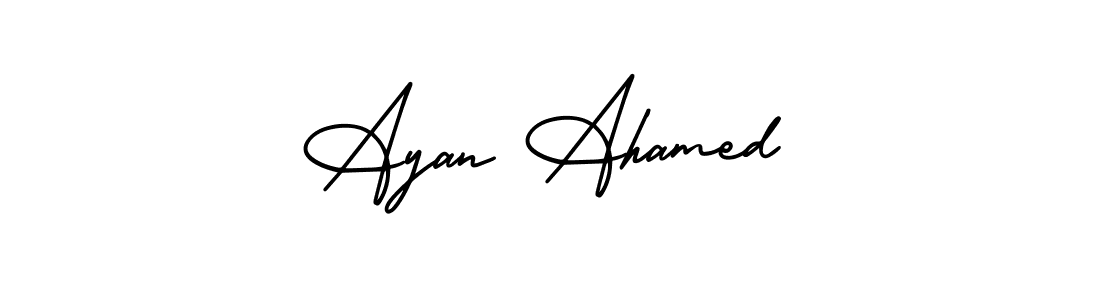 AmerikaSignatureDemo-Regular is a professional signature style that is perfect for those who want to add a touch of class to their signature. It is also a great choice for those who want to make their signature more unique. Get Ayan Ahamed name to fancy signature for free. Ayan Ahamed signature style 3 images and pictures png