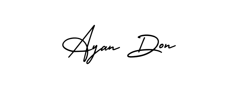 Also You can easily find your signature by using the search form. We will create Ayan Don name handwritten signature images for you free of cost using AmerikaSignatureDemo-Regular sign style. Ayan Don signature style 3 images and pictures png