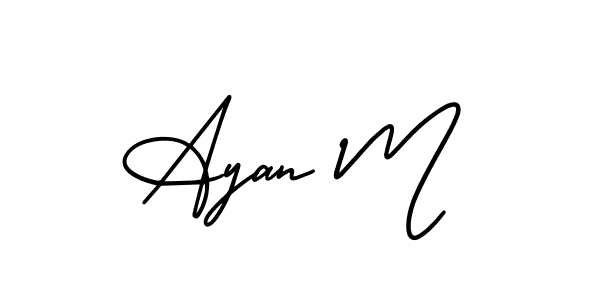 Make a beautiful signature design for name Ayan M. Use this online signature maker to create a handwritten signature for free. Ayan M signature style 3 images and pictures png