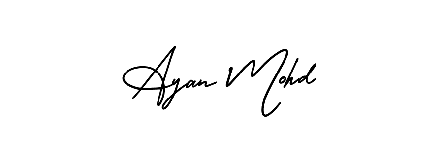 How to make Ayan Mohd signature? AmerikaSignatureDemo-Regular is a professional autograph style. Create handwritten signature for Ayan Mohd name. Ayan Mohd signature style 3 images and pictures png