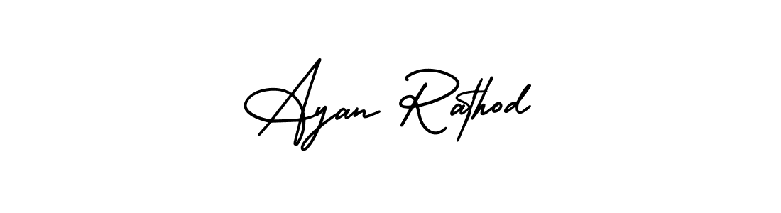 Ayan Rathod stylish signature style. Best Handwritten Sign (AmerikaSignatureDemo-Regular) for my name. Handwritten Signature Collection Ideas for my name Ayan Rathod. Ayan Rathod signature style 3 images and pictures png