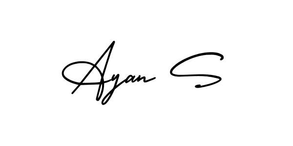 Design your own signature with our free online signature maker. With this signature software, you can create a handwritten (AmerikaSignatureDemo-Regular) signature for name Ayan S. Ayan S signature style 3 images and pictures png