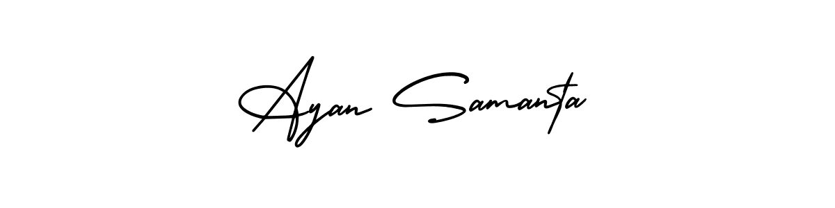 How to make Ayan Samanta signature? AmerikaSignatureDemo-Regular is a professional autograph style. Create handwritten signature for Ayan Samanta name. Ayan Samanta signature style 3 images and pictures png