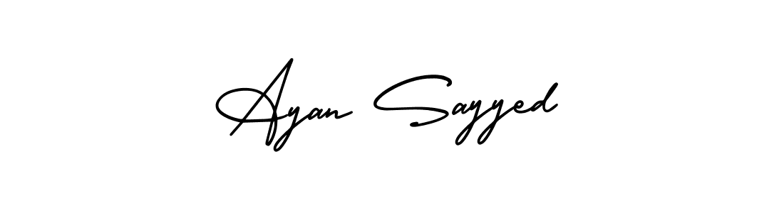 if you are searching for the best signature style for your name Ayan Sayyed. so please give up your signature search. here we have designed multiple signature styles  using AmerikaSignatureDemo-Regular. Ayan Sayyed signature style 3 images and pictures png