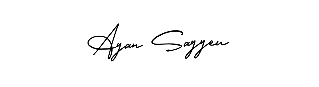 Make a beautiful signature design for name Ayan Sayyeu. Use this online signature maker to create a handwritten signature for free. Ayan Sayyeu signature style 3 images and pictures png