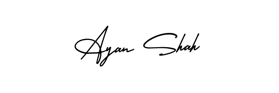 How to make Ayan Shah name signature. Use AmerikaSignatureDemo-Regular style for creating short signs online. This is the latest handwritten sign. Ayan Shah signature style 3 images and pictures png